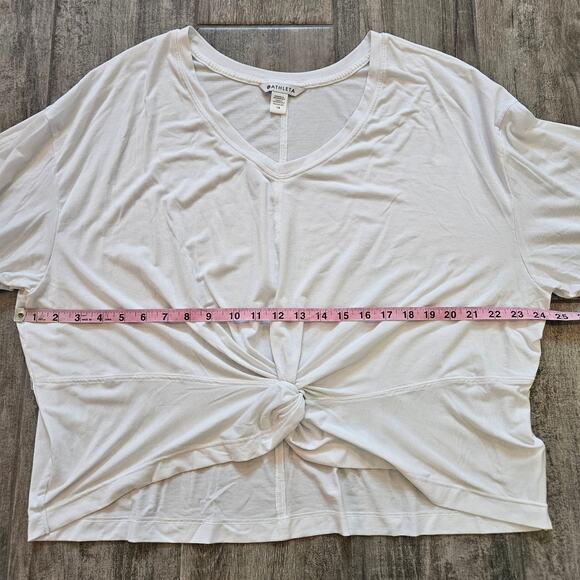 Athleta Tops Womens Size 1X Lot of 2 Twist Front 3/4 Sleeve Navy V Neck Tee - Picture 9 of 14